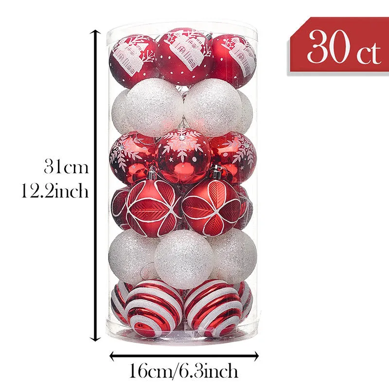 Christmas Base Decorations Sublimation Xmas Balls Noel Plastic Ball