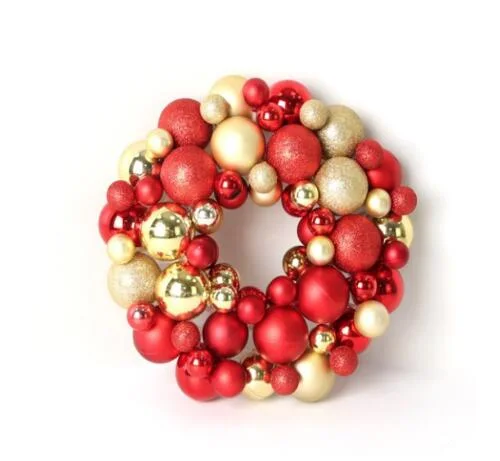 Popular Plastic Baubles Christmas Ball Wreath for Decors Xmas