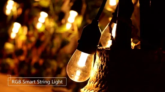 Guirlandes lumineuses extérieures pour café, guirlande lumineuse pour fête de mariage